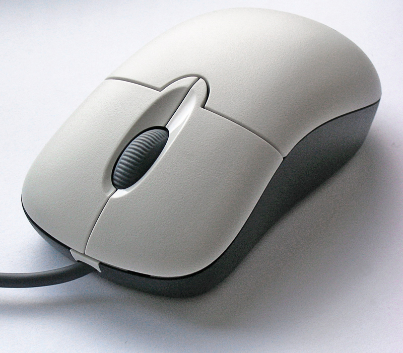 A computer mouse with a settings icon.