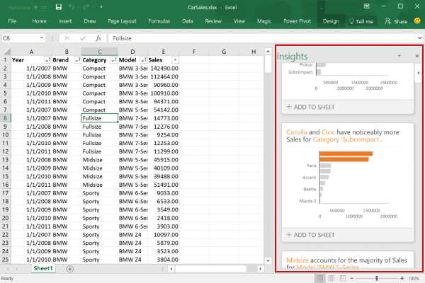 Excel add-ins settings