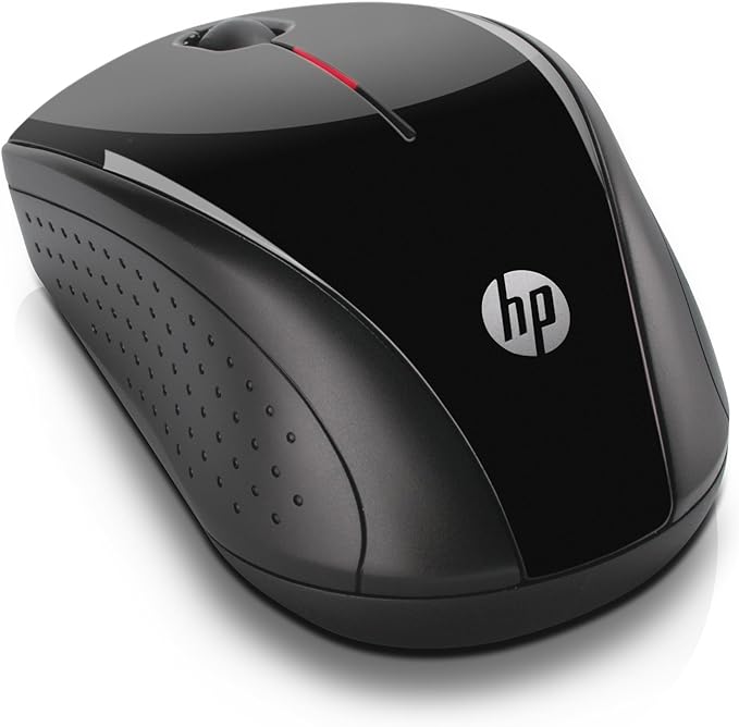 HP wireless mouse with battery icon.