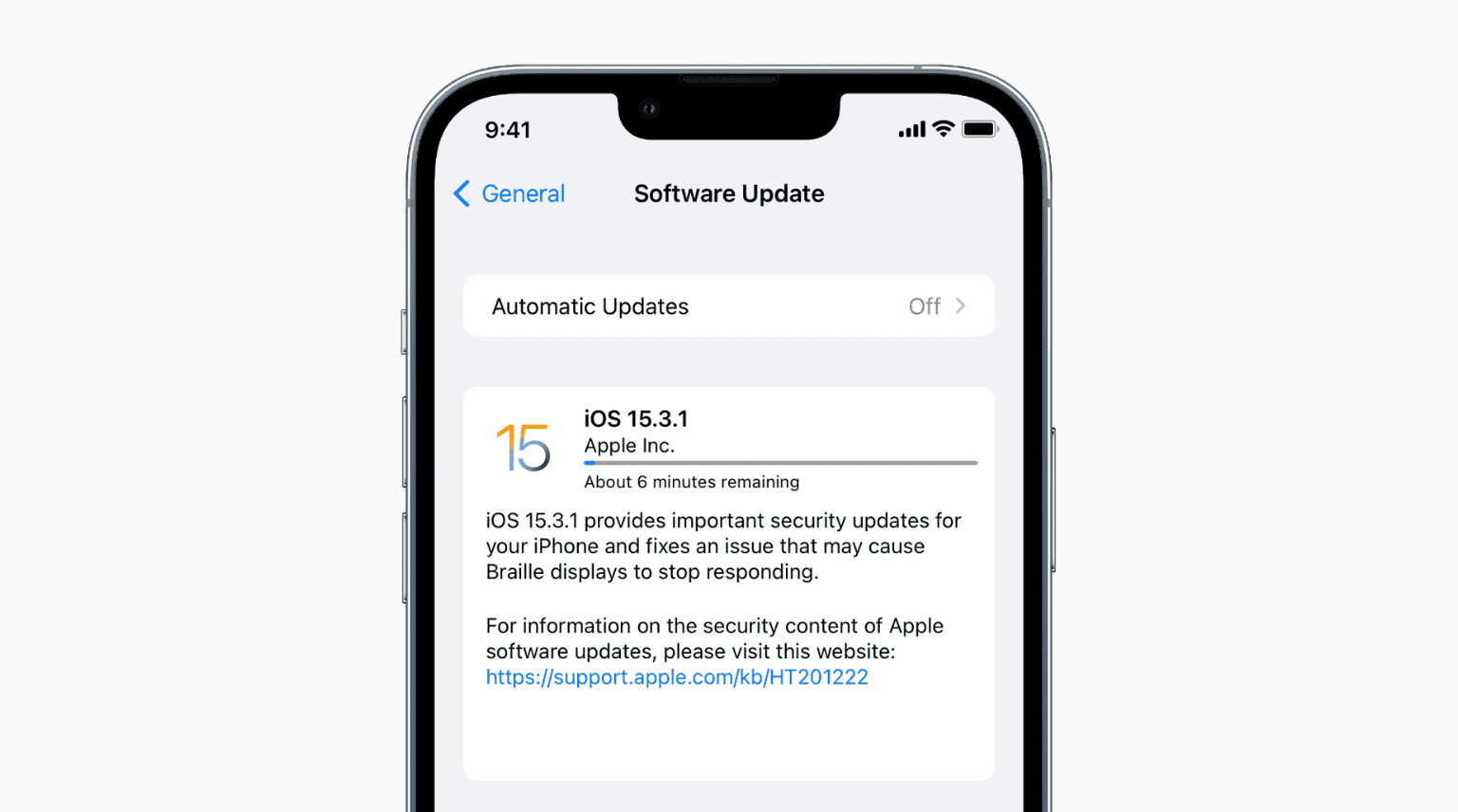 If an update is available, click on "Download and Update".
Follow the on-screen instructions to update your iPhone's software.