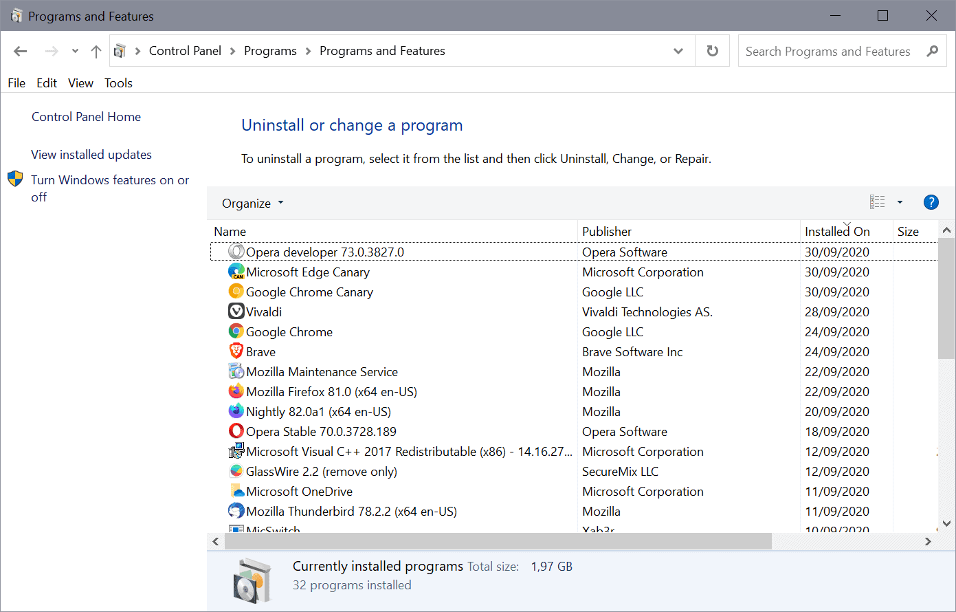 In the Control Panel window, select "Programs" or "Programs and Features".
Locate the program associated with the Microsoft Management Console issue.
