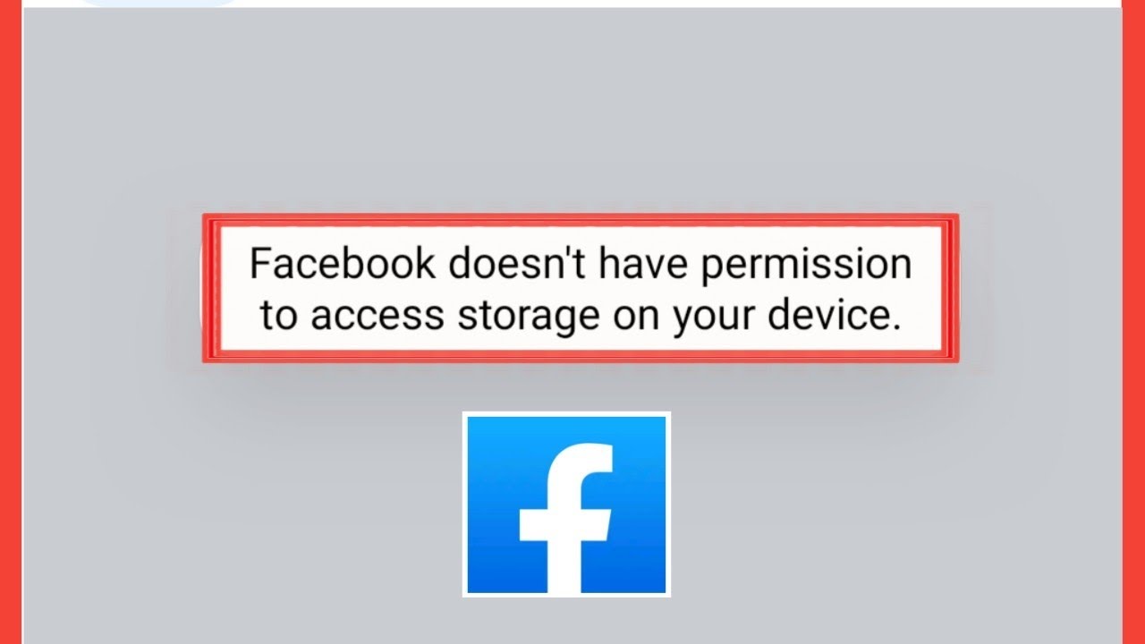 Make sure you have granted Facebook permission to access your device's storage.
Go to your device's Settings &gt; Apps &gt; Facebook &gt; Permissions, and enable Storage permission.