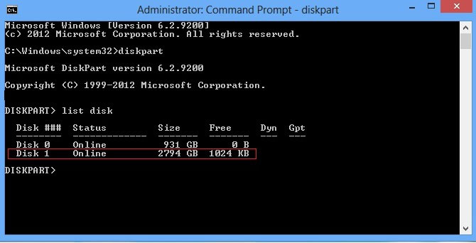 Open Command Prompt as an administrator by pressing Windows key + X and selecting Command Prompt (Admin).
Type diskpart and press Enter to open the DiskPart utility.