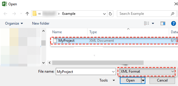 Open MS Project and go to File > Open.
Browse for the corrupted MPP file and select it.
