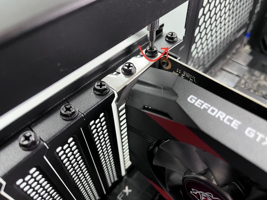 Open the computer case
Locate the GPU and ensure it is securely inserted into the PCIe slot