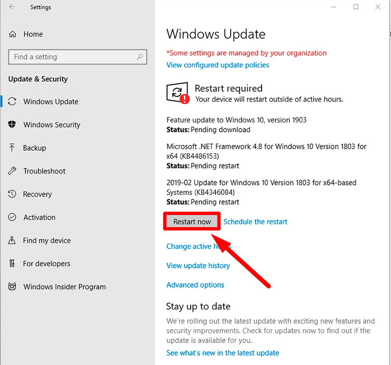 Open Windows Update by clicking on the Start button, typing Windows Update in the search box, and selecting Windows Update from the search results.
Click on Check for updates and wait for Windows to scan for available updates.