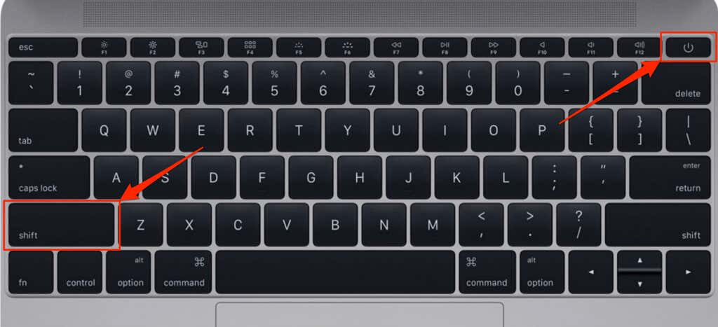 Restart your Mac and immediately press and hold the Shift key.
Release the Shift key when the Apple logo or a login window appears.