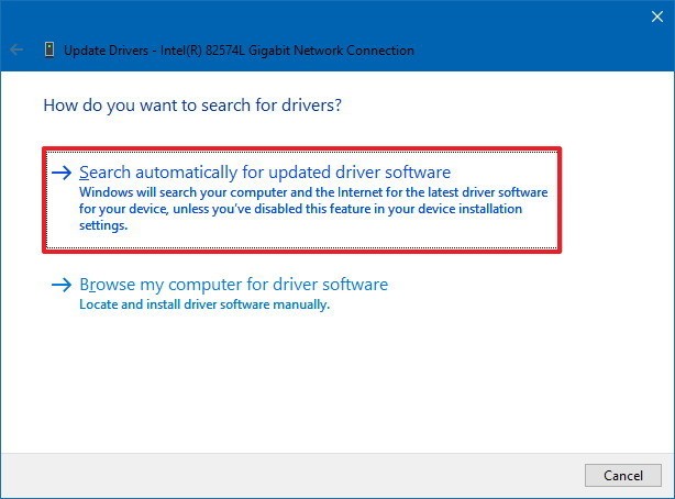 Right-click on the audio device and select Update driver.
Choose the Search automatically for updated driver software option.