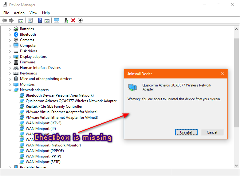 Right-click on the sound card and select Uninstall device.
Check the box that says "Delete the driver software for this device" and click Uninstall.