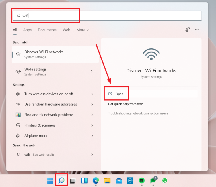 Right-click on your network and select Forget.
Click on the Wi-Fi icon again, find your network, and select Connect.