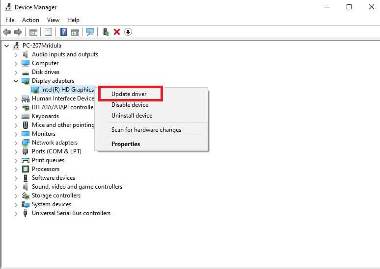 Right-click the audio device and select Update driver.
Select Search automatically for updated driver software.