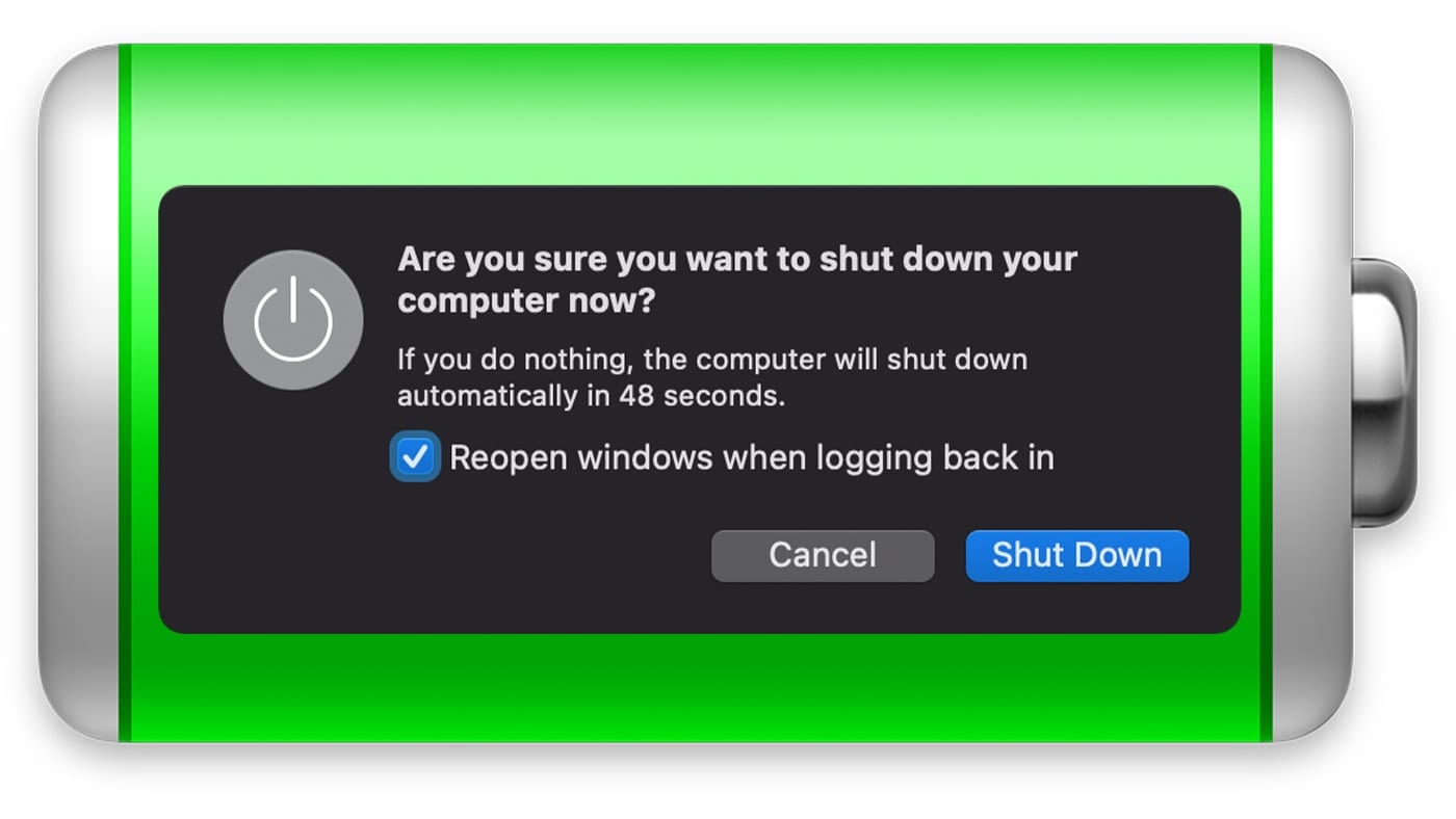 Shut down your Mac.
Remove the battery from your Mac.