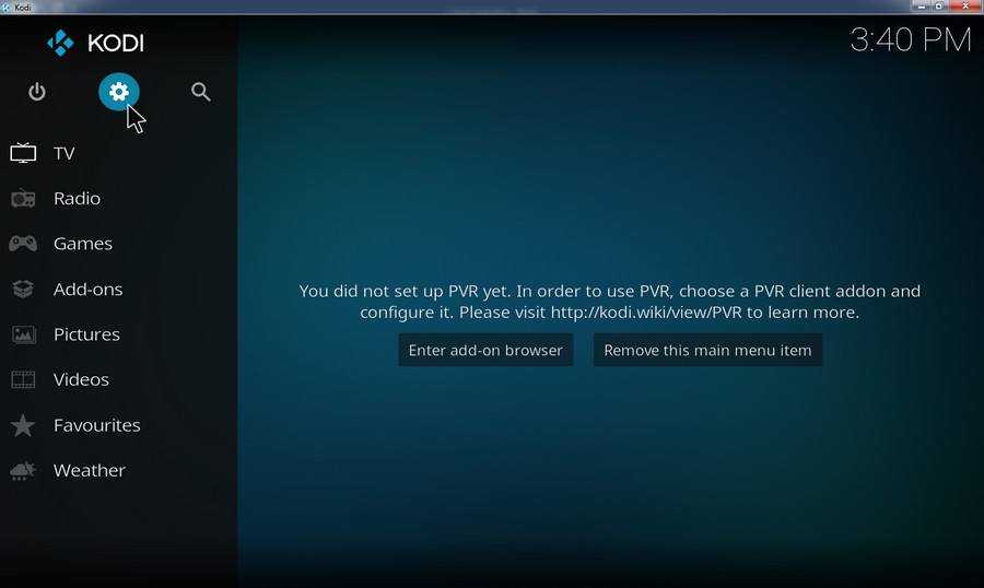 Step 7: Go back to the Kodi home screen and select "Add-ons".
Step 8: Choose "Install from zip file" and select the source you just added.