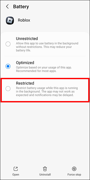 Tap on “Battery usage"
Select the specific app consuming too much battery