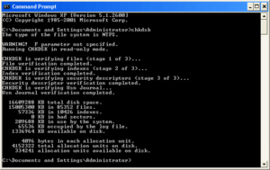 Use Windows Installation Media to access the Command Prompt.
Enter the command chkdsk /f /r and press Enter.