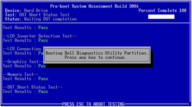 Using Dell Pre-Boot System Assessment (PSA)
Restart the Dell computer and press the F12 key repeatedly to access the boot menu